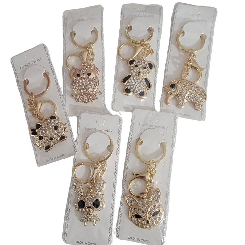 ❤️ Animal Assorted Charm Key Rings Bag Candy Jewelry Keychain NWT ❤️ - Picture 11 of 11
